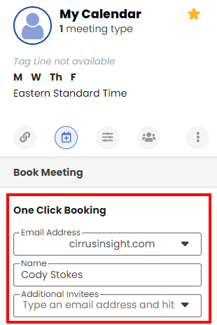 one click booking ui